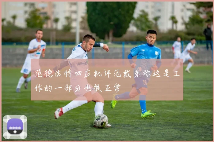 范德法特回应批评范戴克称这是工作的一部分也很正常